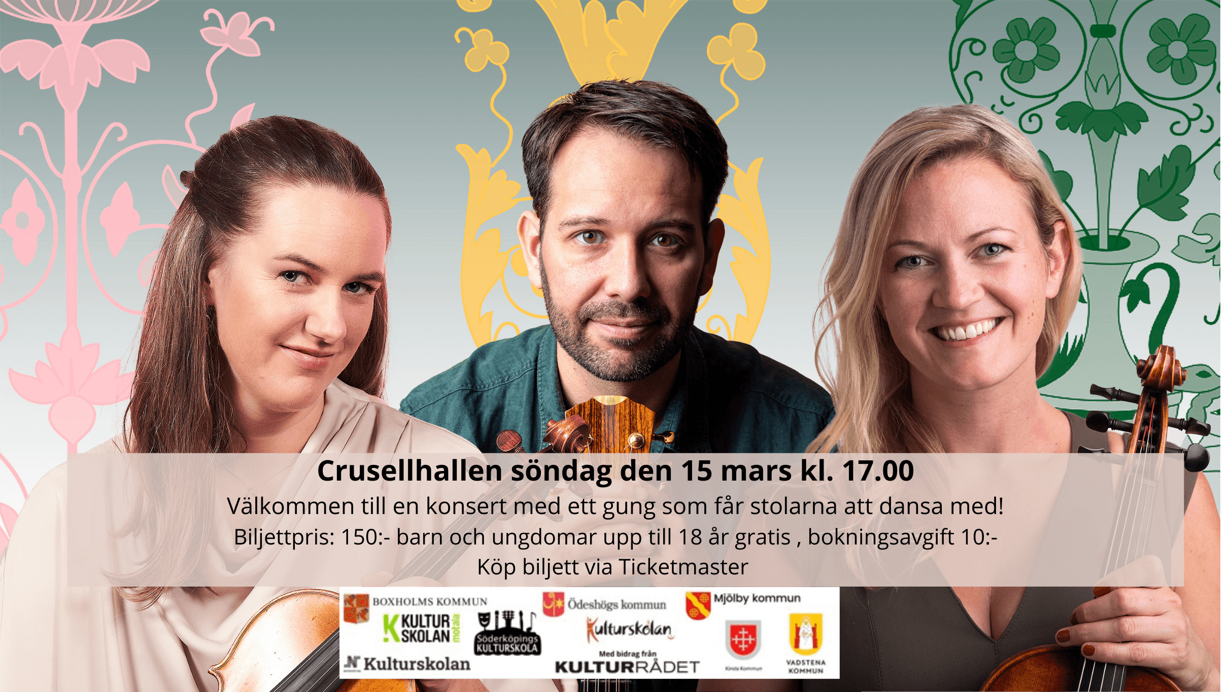 Folkmusikkonsert med Pérez, Wolski, Marine, Östergötlands kulturskolor