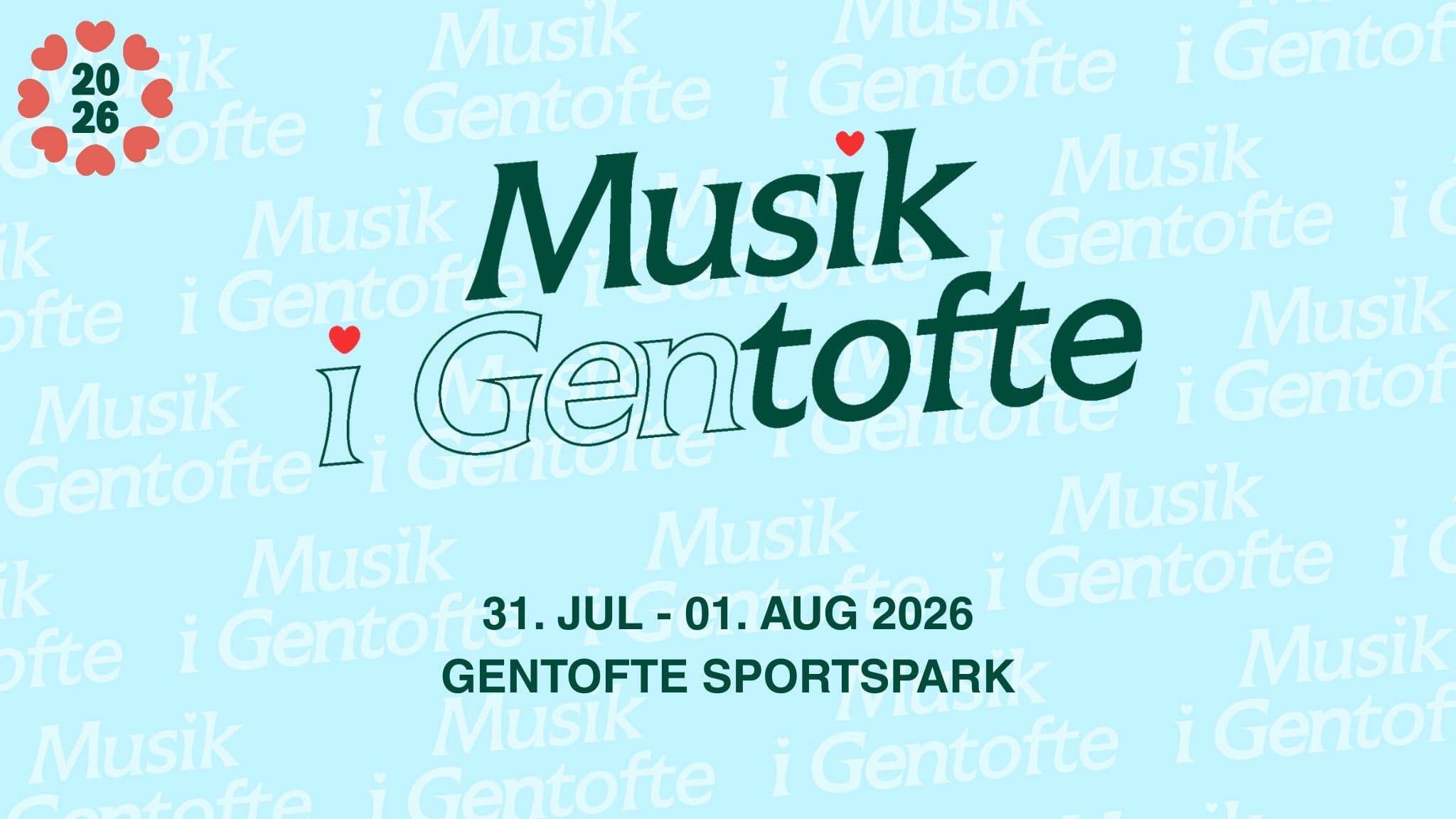 Musik i Gentofte 2026 - PARTOUT - 31. JULI + 1. AUGUST